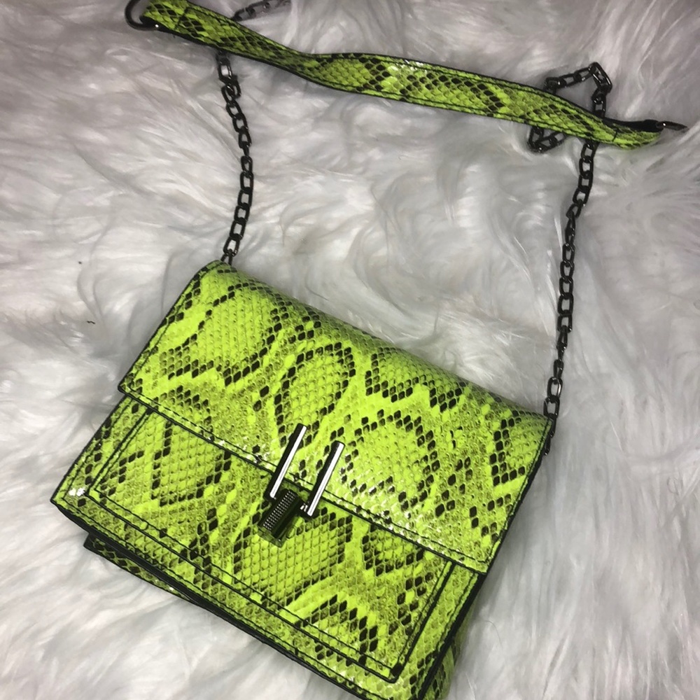 Neon Snake Skin purse